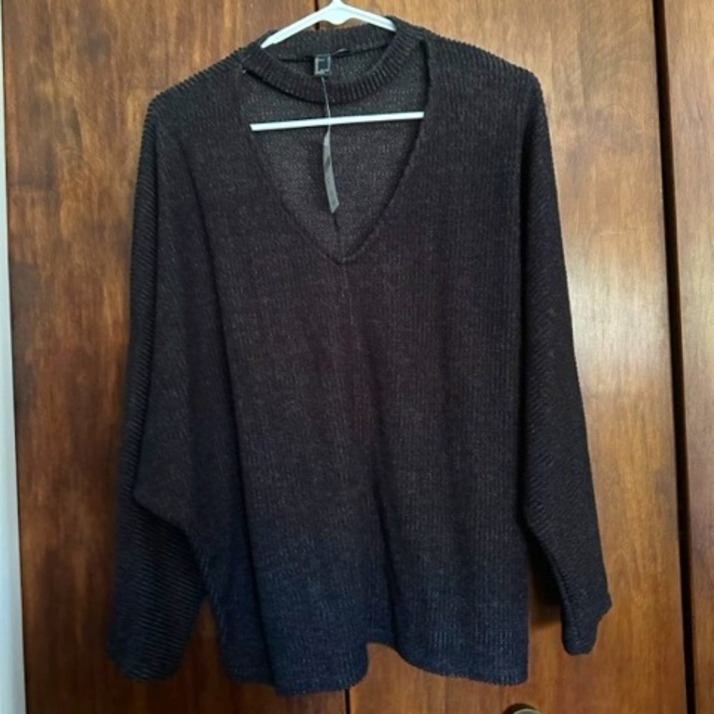 NWT Forever 21 Choker Dolman Sweater Small
